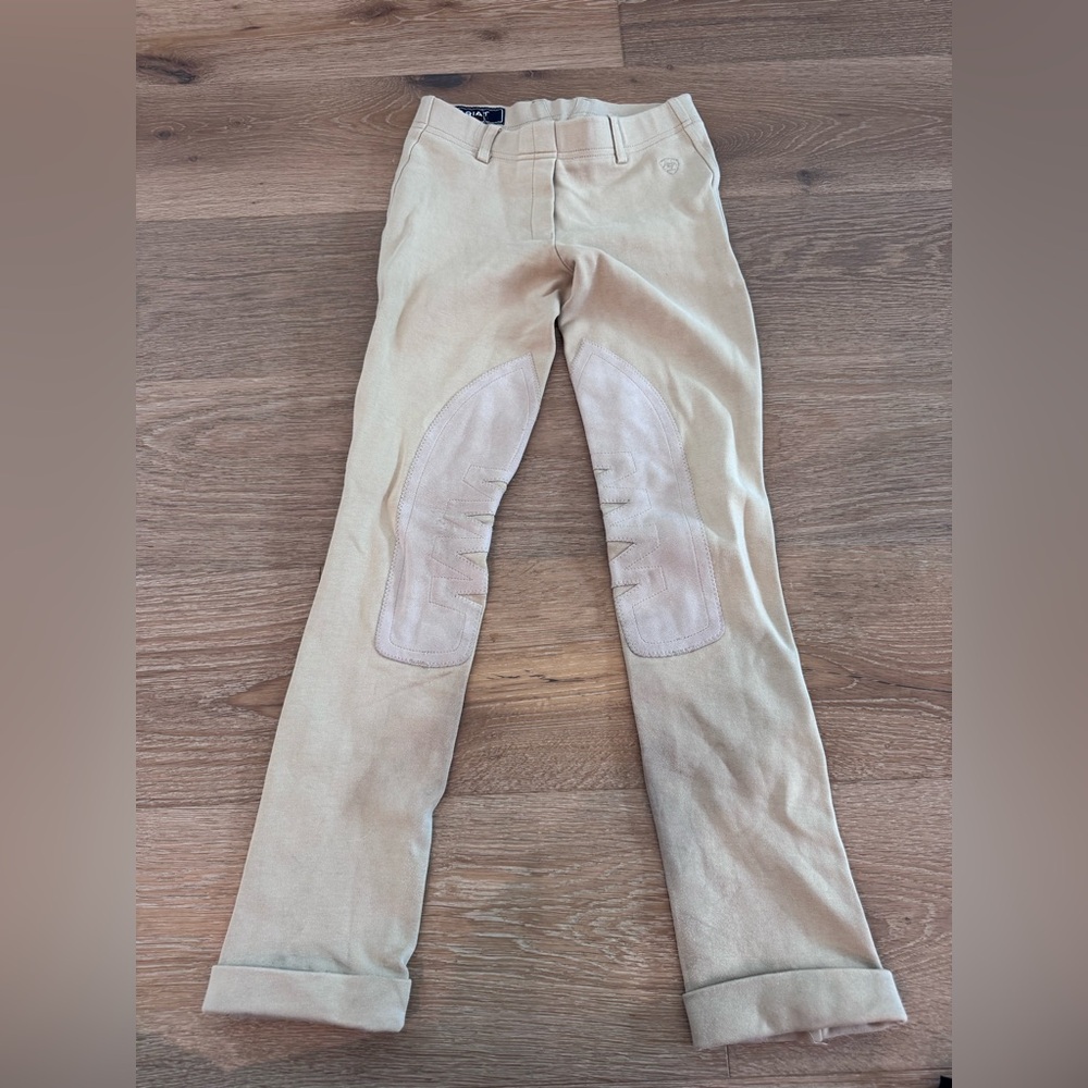 Ariat girls jodphurs tan pants tights size 10
